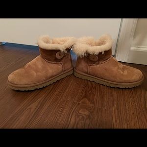 Authentic UGG chestnut mini boots.